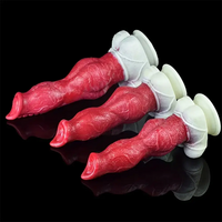 8.66in 9.45in 11.6in Large Dog Knot Silicone Soft Dildo For G-Spot Anus