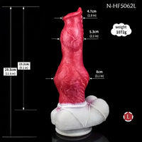8.66in 9.45in 11.6in Large Dog Knot Silicone Soft Dildo For G-Spot Anus
