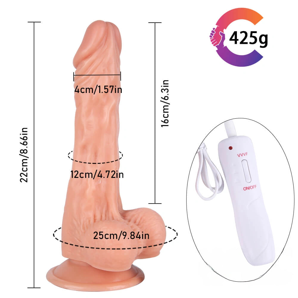 8.66in 9.85in Automatic Electric Swing Vibrating Dildo Sex Toy