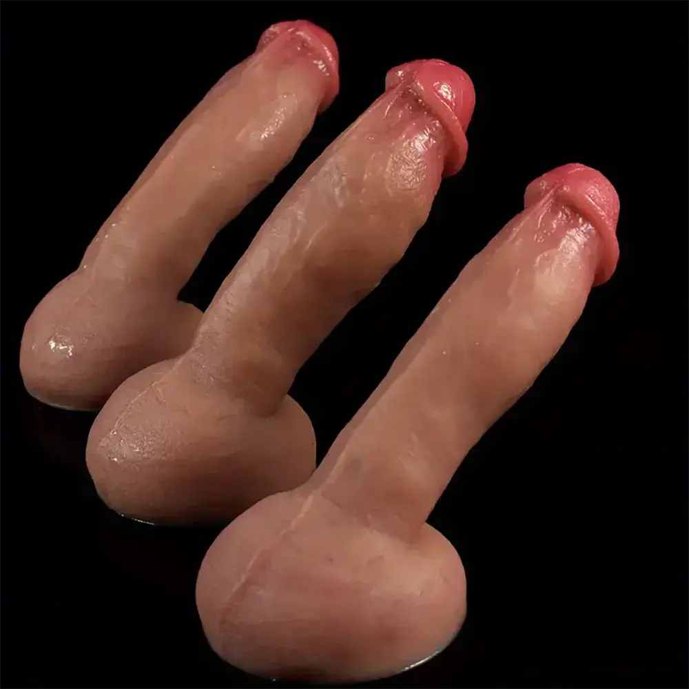 8.66in 9in 9.25in SML Real Skin Silicone Soft Penis Dildo For Women Men