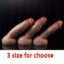 8.66in 9in 9.25in SML Real Skin Silicone Soft Penis Dildo For Women Men