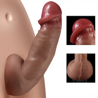 8.66in 9in 9.25in SML Real Skin Silicone Soft Penis Dildo For Women Men