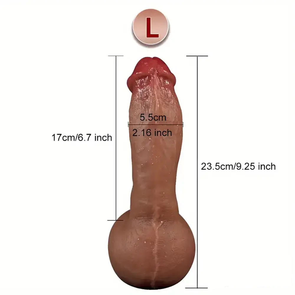 8.66in 9in 9.25in SML Real Skin Silicone Soft Penis Dildo For Women Men