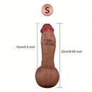 8.66in 9in 9.25in SML Real Skin Silicone Soft Penis Dildo For Women Men
