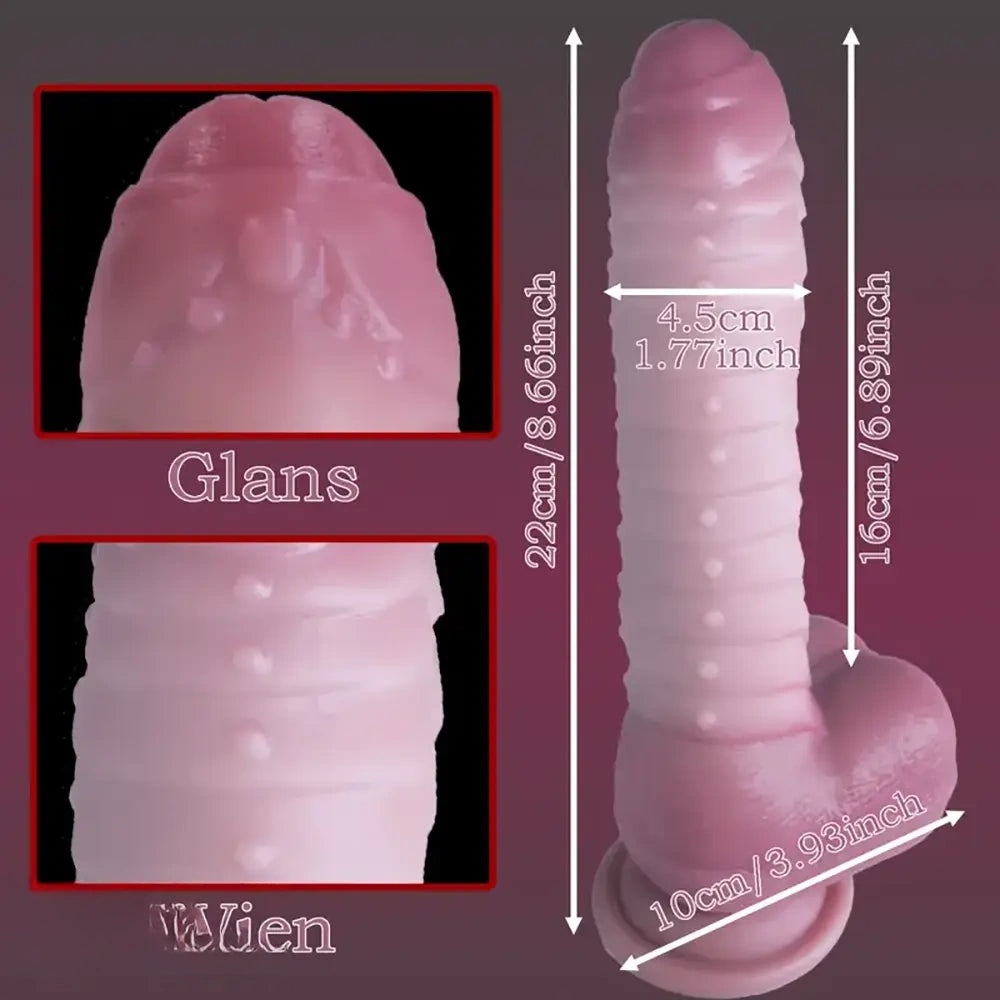 8.66in Alien Caterpillar Monster Dildo Vibrator Thrusting Soft Sex Toy