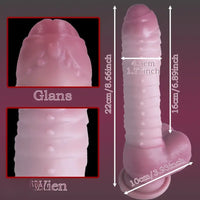 8.66in Alien Caterpillar Monster Dildo Vibrator Thrusting Soft Sex Toy