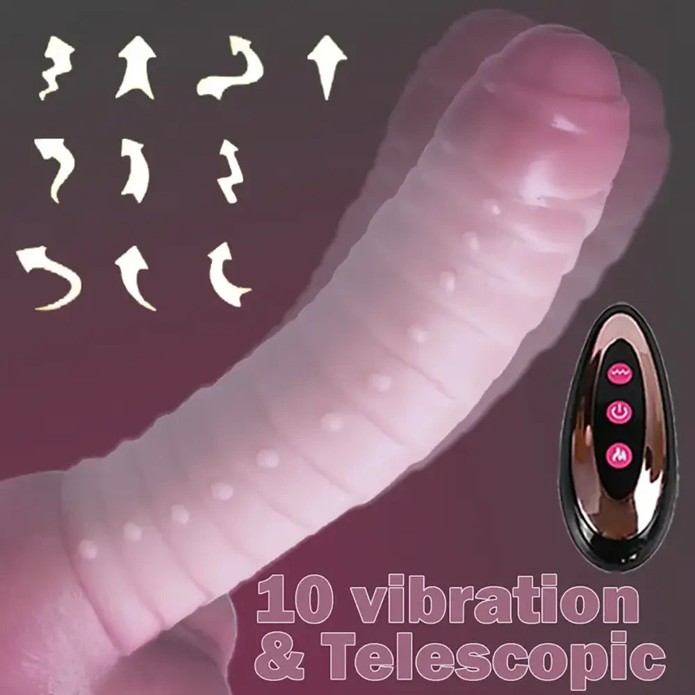 8.66in Alien Caterpillar Monster Dildo Vibrator Thrusting Soft Sex Toy