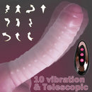 8.66in Alien Caterpillar Monster Dildo Vibrator Thrusting Soft Sex Toy