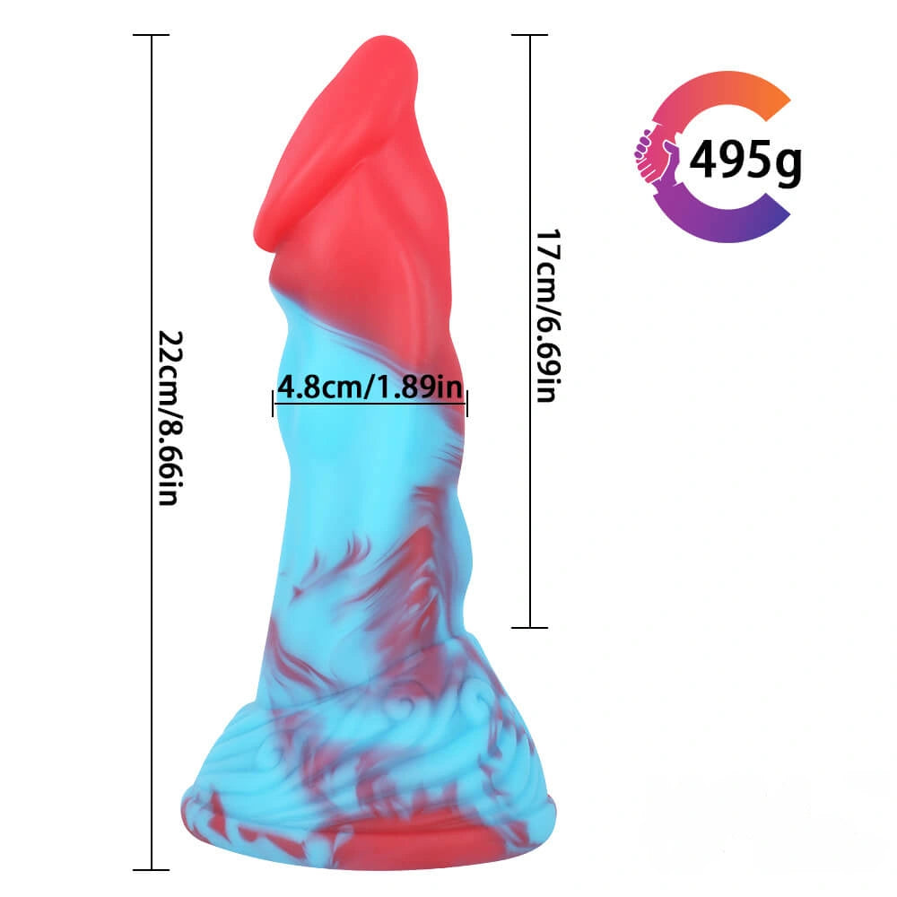 8.66in Ancient Beast Snake Women Couples Men Riding Huge Dildo