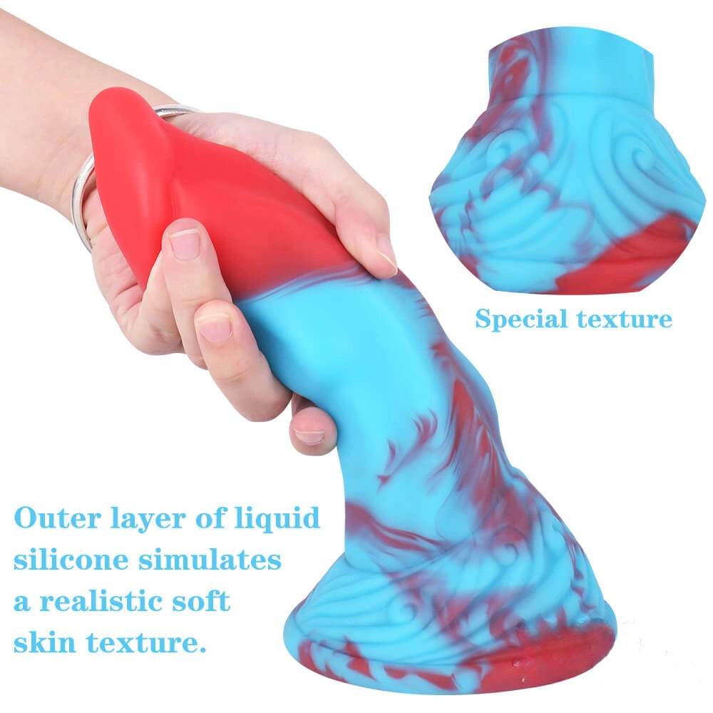 8.66in Ancient Beast Snake Women Couples Men Riding Huge Dildo