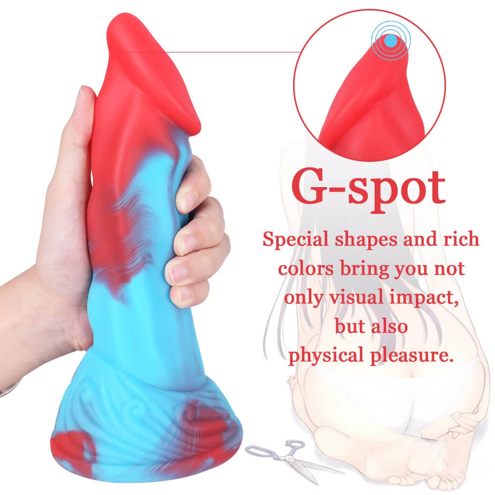 8.66in Ancient Beast Snake Women Couples Men Riding Huge Dildo