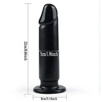 8.66in Big Black PVC Dildo Penis Big Suction Cup Adult Anal Sex Toy
