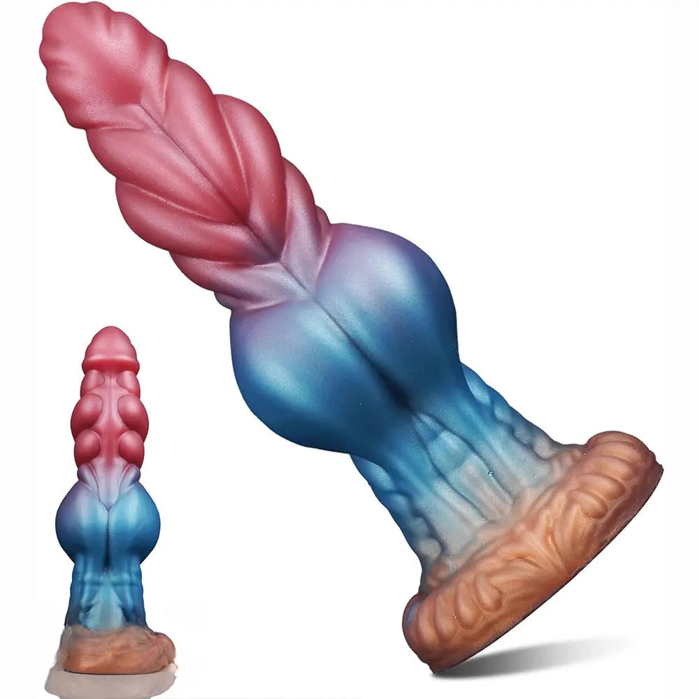 8.66in Big Knot Silicone Fantasy Dildo For Lifelike G-Spot Stimulation