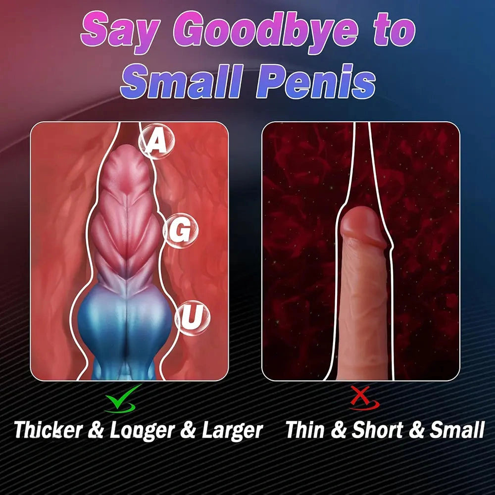 8.66in Big Knot Silicone Fantasy Dildo For Lifelike G-Spot Stimulation