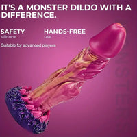 8.66in Big Monster Fantasy Silicone Soft Dildo For Couples Men Women
