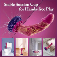 8.66in Big Monster Fantasy Silicone Soft Dildo For Couples Men Women