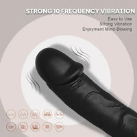 8.66in Black Big Vibrating Dildo Automatic Electric Adult Sex Toy
