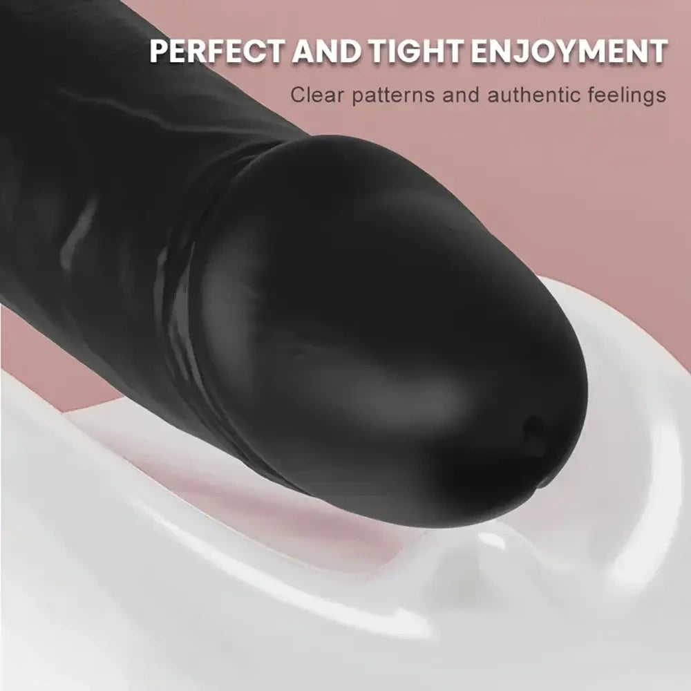 8.66in Black Big Vibrating Dildo Automatic Electric Adult Sex Toy