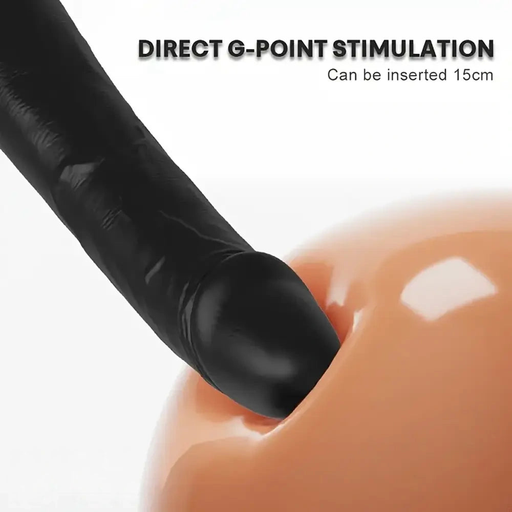 8.66in Black Big Vibrating Dildo Automatic Electric Adult Sex Toy