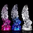 8.66in Clear Huge Spiked Monster Fantasy Dildo For Women Love Sex Toy