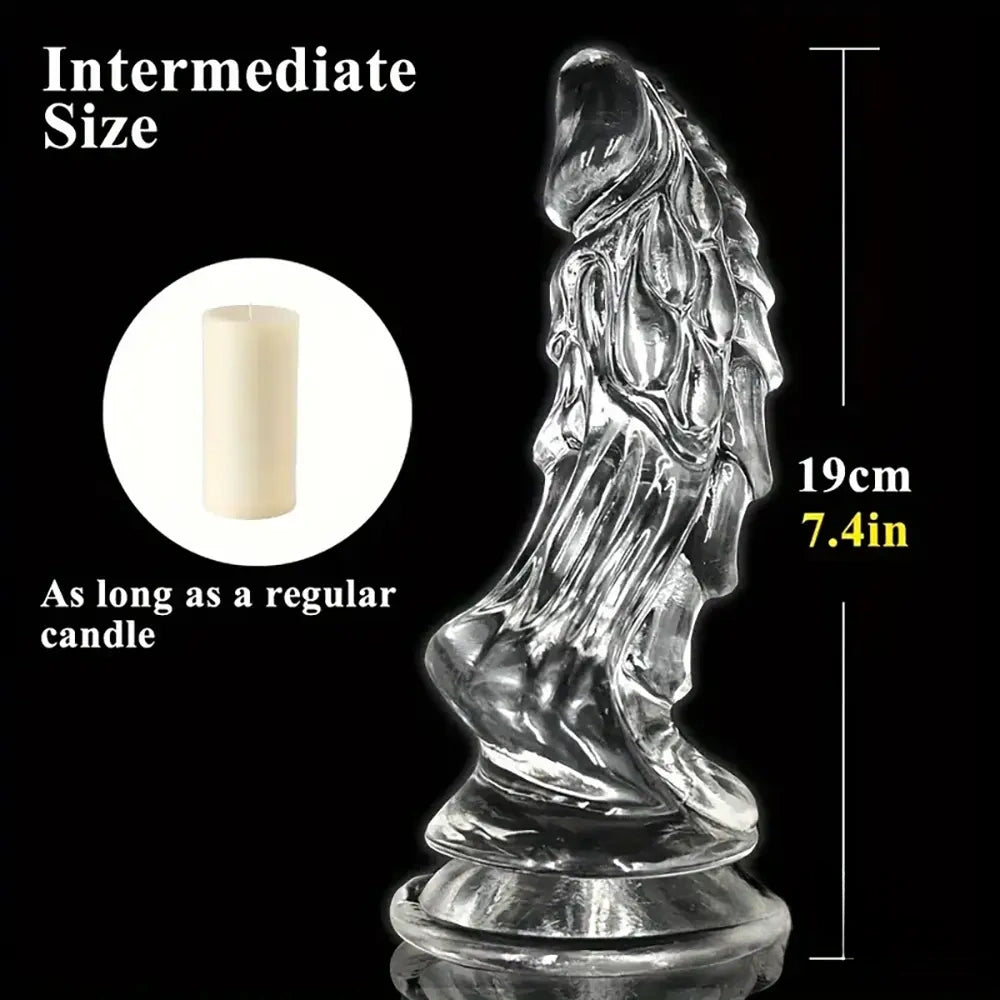 8.66in Clear Huge Spiked Monster Fantasy Dildo For Women Love Sex Toy