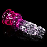 8.66in Clear Huge Spiked Monster Fantasy Dildo For Women Love Sex Toy