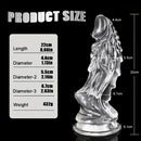 8.66in Clear Huge Spiked Monster Fantasy Dildo For Women Love Sex Toy