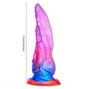 8.66in Colorful Silicone Fantasy Soft Female Dildo With Powerful Suction Cup