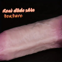 8.66in Curved Upwards Silicone Double Layer Soft Lifelike Big Dildo