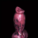 8.66in Dog Penis Knot Silicone Soft Big Animal Dildo With Suction Cup