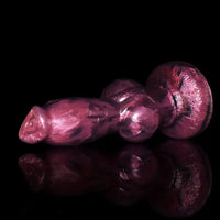 8.66in Dog Penis Knot Silicone Soft Big Animal Dildo With Suction Cup