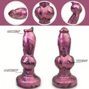 8.66in Dog Penis Knot Silicone Soft Big Animal Dildo With Suction Cup