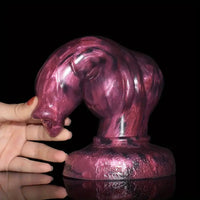 8.66in Dog Penis Knot Silicone Soft Big Animal Dildo With Suction Cup