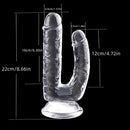 8.66in Double-Ended Dildo Realistic Adult Toy Female Pleasure Device