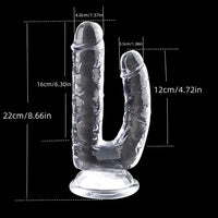 8.66in Double-Ended Dildo Realistic Adult Toy Female Pleasure Device