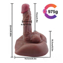 8.66in Double-layer Liquid Silicone Dildo For Female With Sitting Standing