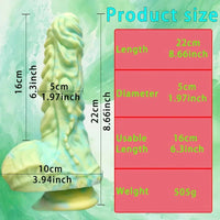8.66in Dragon Giant Fantasy Odd Reality Thick G-spot Soft Silicone Anal Dildo