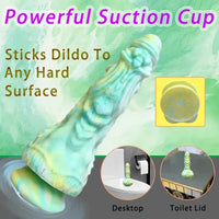 8.66in Dragon Giant Fantasy Odd Reality Thick G-spot Soft Silicone Anal Dildo