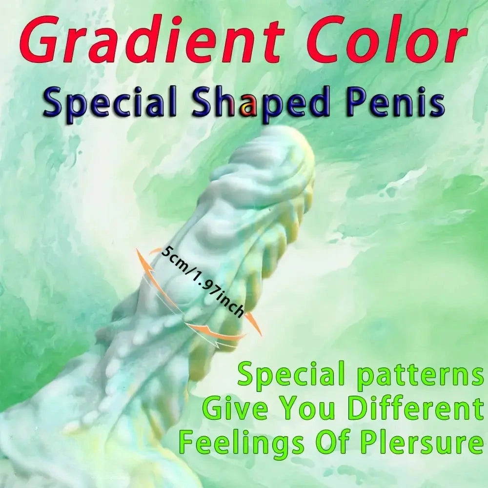 8.66in Dragon Giant Fantasy Odd Reality Thick G-spot Soft Silicone Anal Dildo