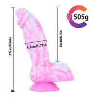 8.66in Dragon Monster Liquid Silicone Soft Big Dildo For Adult Pleasure