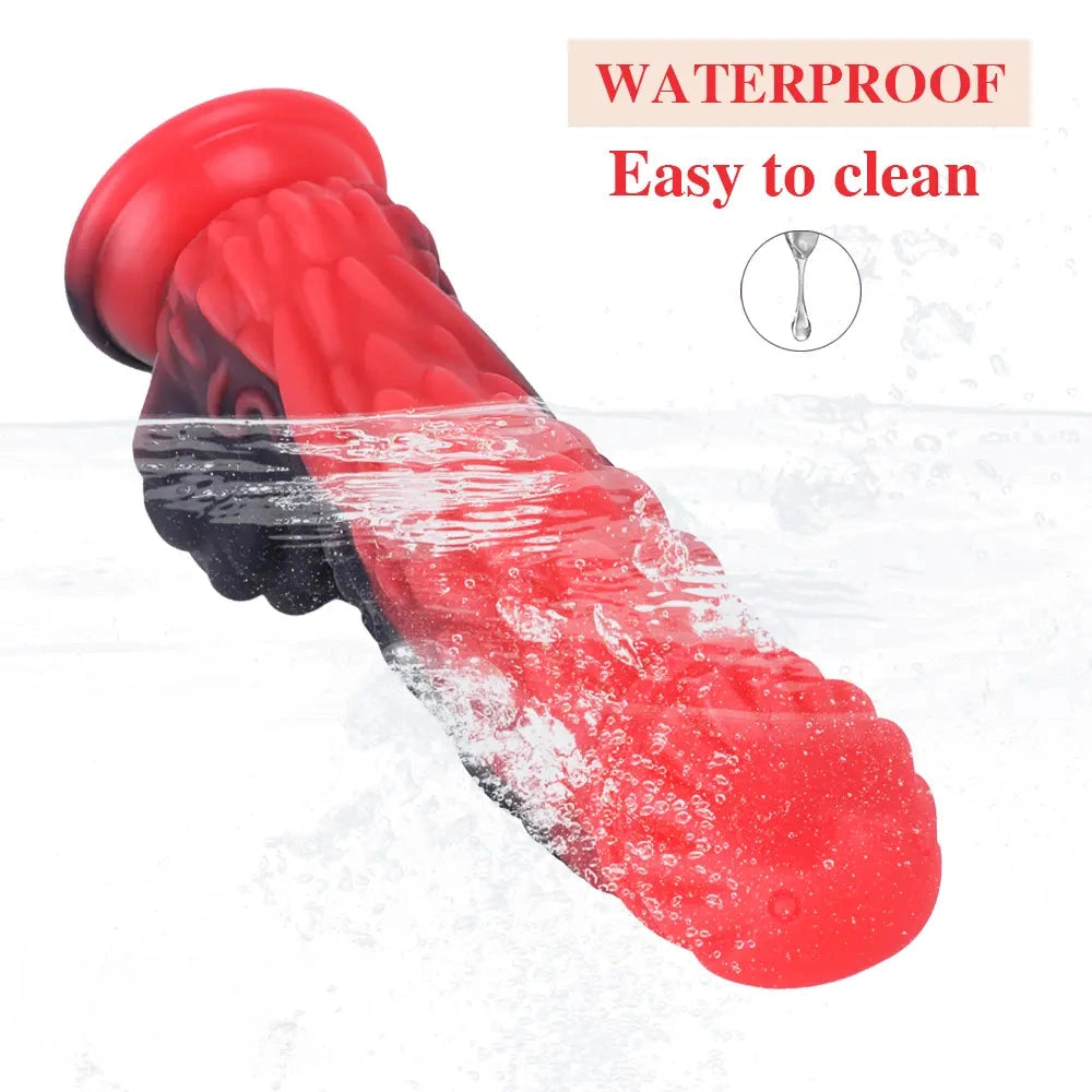 8.66in Dragon Monster Liquid Silicone Soft Big Dildo For Adult Pleasure