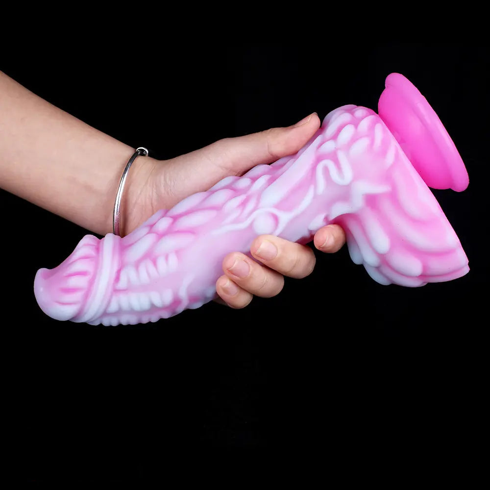 8.66in Dragon Monster Liquid Silicone Soft Big Dildo For Adult Pleasure
