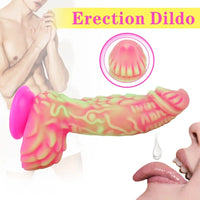 8.66in Dragon Monster Liquid Silicone Soft Big Dildo For Adult Pleasure