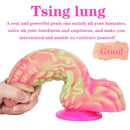 8.66in Dragon Monster Liquid Silicone Soft Big Dildo For Adult Pleasure