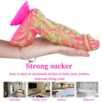 8.66in Dragon Monster Liquid Silicone Soft Big Dildo For Adult Pleasure