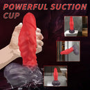 8.66in Dragon Spiked Scale Soft Silicone Big Dildo Female Sex Toy