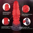 8.66in Dragon Spiked Scale Soft Silicone Big Dildo Female Sex Toy