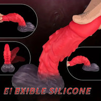 8.66in Dragon Spiked Scale Soft Silicone Big Dildo Female Sex Toy