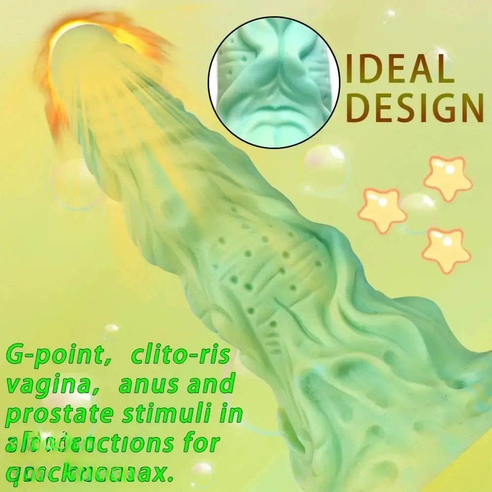 8.66in Dreamy Monster Creature Thick Alien Toy Suction Cup Silicone Dildo