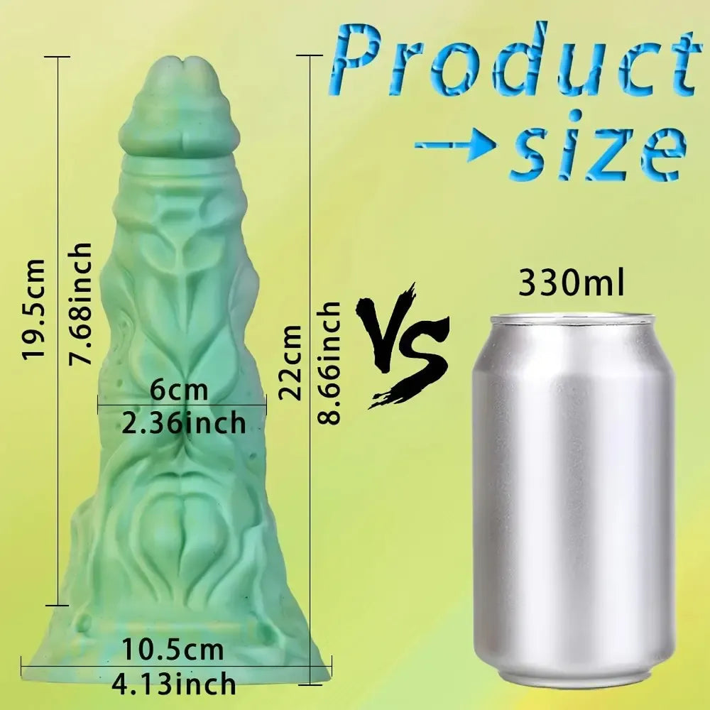 8.66in Dreamy Monster Creature Thick Alien Toy Suction Cup Silicone Dildo